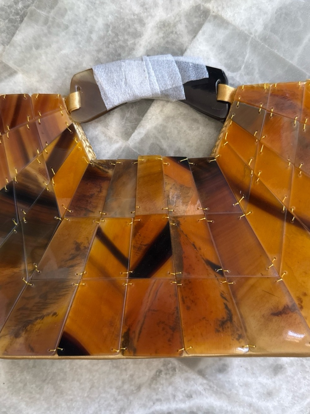 Tortoiseshell Pattern Handheld Bag - Picture 1 of 9